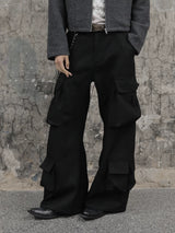 Knotty Curved Multi-Pocket Cargo Pants