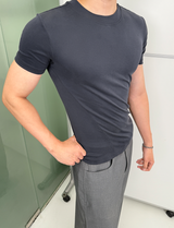 Sanded Slim Stretch Velvet Tee