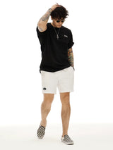 White Quick Dry Mesh Lined Shorts