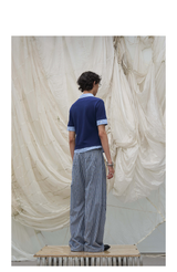 Plaid Casual Pants With Detachable Scarf