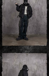 Gradient Blue Distressed Four-Pocket Jeans