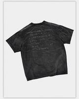 Heavyweight Loose Washed Gray Printed Tee