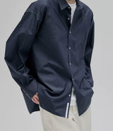 Basic Long Sleeve Cotton Blend Shirt