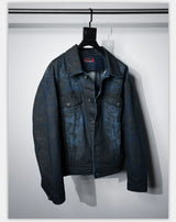Distressed Ice Blue Ombre Denim Jacket
