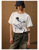 Water Stain Print Short Sleeve Tee