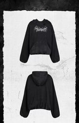 Distressed Printed Hellbound Wing Hoodie