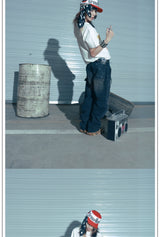 White Distressed Short Sleeve Tee