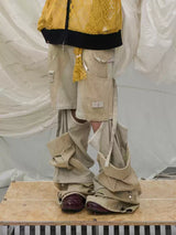 Multi-Length Detachable Patchwork Cargo Pants