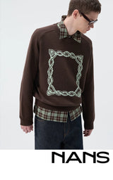 Short Color Block Plaid Cargo Shirt
