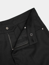 Wide Leg Wrinkle-free Wool Trousers