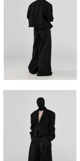 Wrinkle-Free Pleated Loose Wide Leg Pants