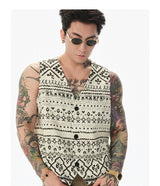 Fair Isle Skeleton Print Vest