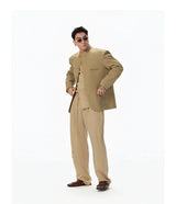 Hemp Stand-Collar Blazer