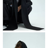 Thick Multi-Wear Hooded Scarf Blazer Coat
