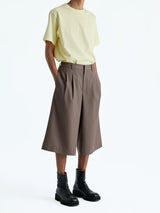 Merino Wool Pleated Elastic Waist Pants