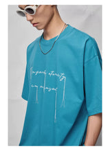 Cotton Blend Embroidered Fringe Tee