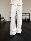 Drawstring Straight Leg Linen Lyocell Pants