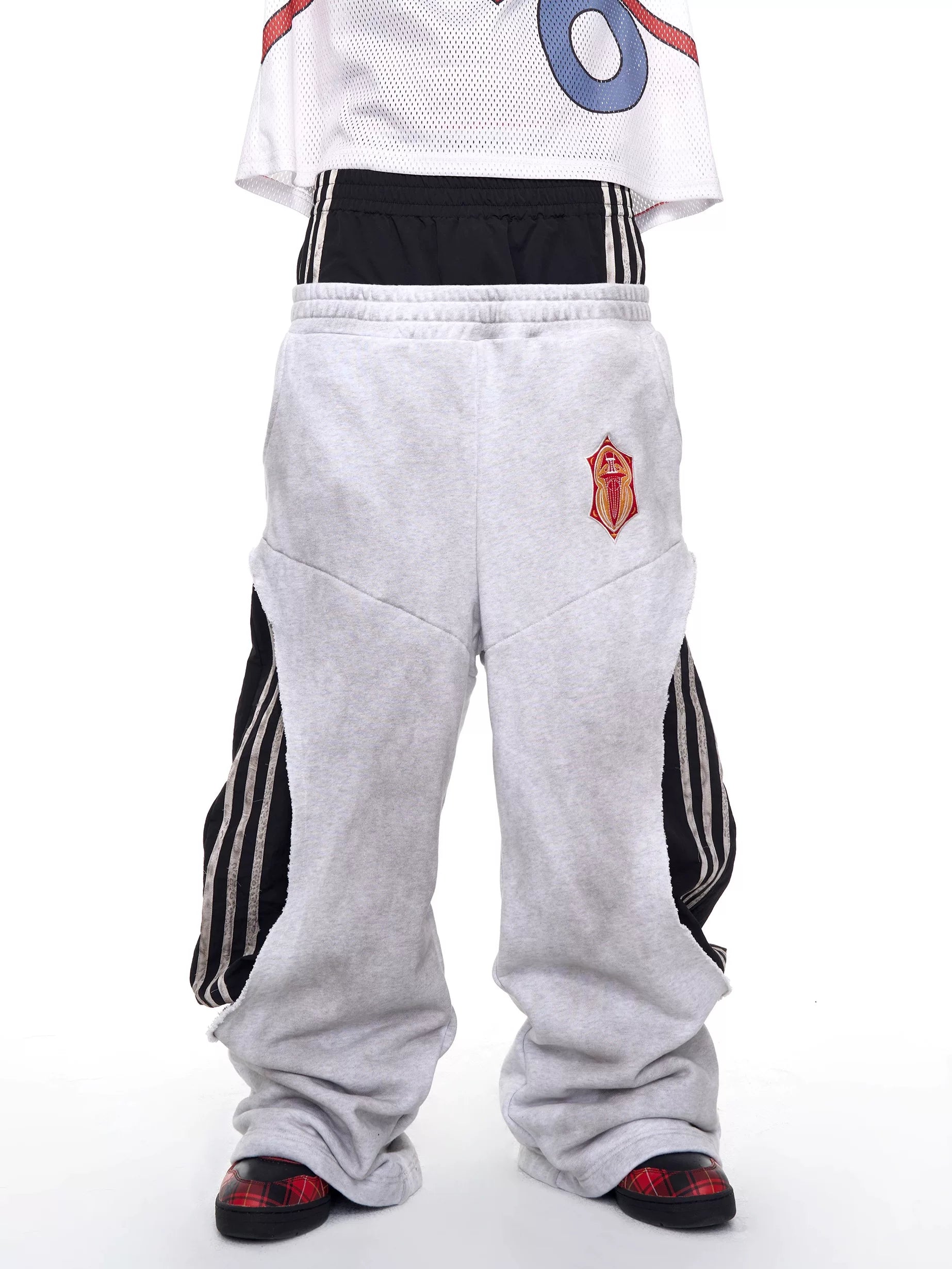 Men's 2-In-1 3-Stripe Wide Leg Sweatpants