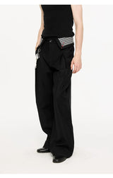 Pleated Houndstooth Dress Pants