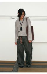 Men's Long Sleeve V-Neck Knit Top