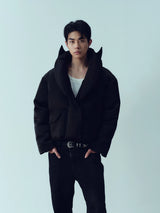 Cropped 95% White Goose Down Jacket