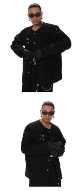 Men's Wool Blend Tweed Jacket