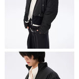 Oversized Curved Sleeves Ribbed Down Jacket