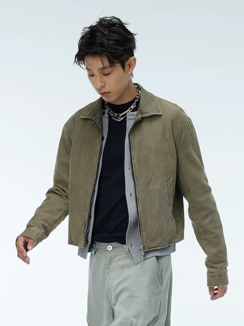 Two-Tone Short Vintage Jacket