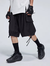 Casual Three Color Pocket Drawstring Shorts
