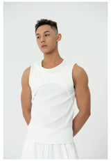 Men's Slim Fit Ribbed Athletic Tank