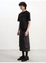 Straight Plaid Pleated Cargo Shorts