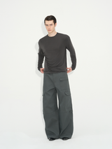 Comfortable Rippled Wool Long Sleeve Top