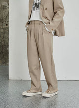 Pleated Wide Leg Suit Pants