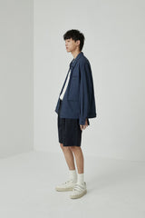 Draped Drawstring Elastic Waist Pleated Shorts