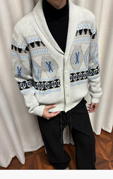 Autumn Fair Isle Shawl Collar Cardigan