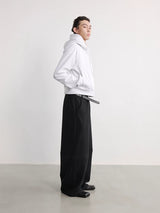 Drawstring Two-tone Raglan Cotton Hoodie