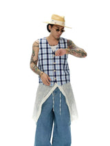 Vintage Plaid Cotton Vest