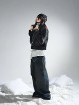 Blue Slub Cat Whisker Jeans