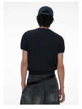 Gas Blue Long Brim Distressed Caps