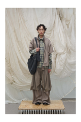Pleated Draped Cropped Dress Pants