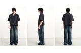Short-Sleeve Striped Cotton Linen Shirt