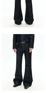 Mid Rise Flare Silver Riveted Jeans