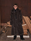 Unisex Oversized Knee-length Faux Fur Coat