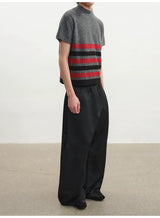 Striped Short Sleeve Round Neck Tee