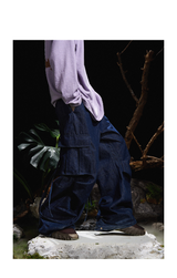 Washed Bamboo Pleated Sash Jeans