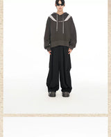 Irregular Patchwork Liquid Metal Loose Hoodie