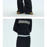 Black Side Adjustable Chain Casual Pants