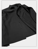 Long Sleeve Ribbed Point Collar Shirt