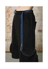 Detachable Suede Denim Patchwork Cargo Pants