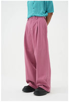 Multicolor Men's Loose Straight Cotton Pants